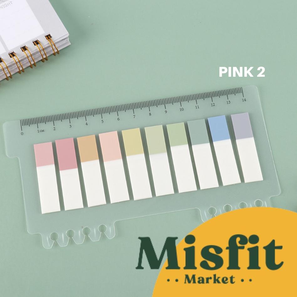 

Memang Keren- PET Sticky Note Index Flag with Ruler (200 pcs) for Loose Leaf Binder Page Mark Marker Pembatas Halaman