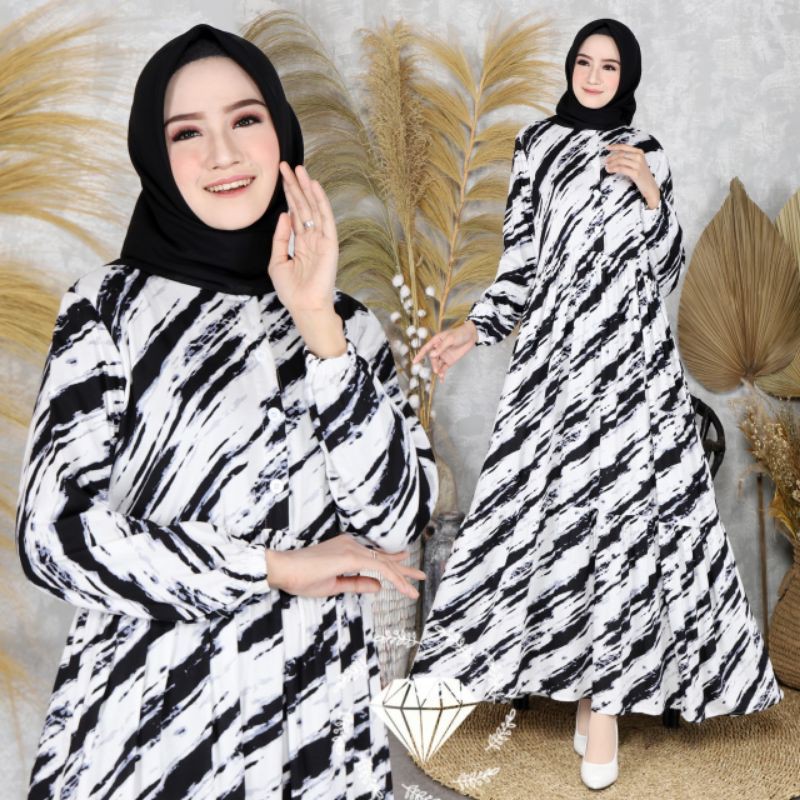 MAXY TIEDYE, KATUN, GAMIS, HIJAB, MUSLIM, DRESS