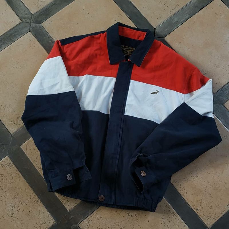 Vintage Jaket Hoodie Varsity Second Casuals Crocodile Three Tone (SOLDOUT)