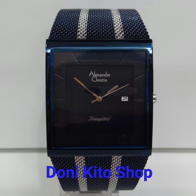 Jam Tangan Pria Original Alexander Cristie AC8333 Blue