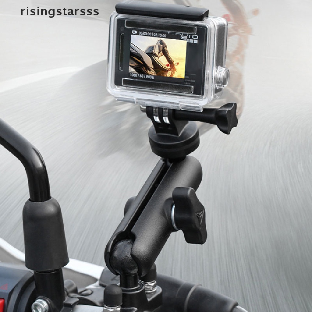 Rsid Span-new Motor Sepeda Camera Holder Stang Braket Dudukan Spion Untuk GoPro Hero