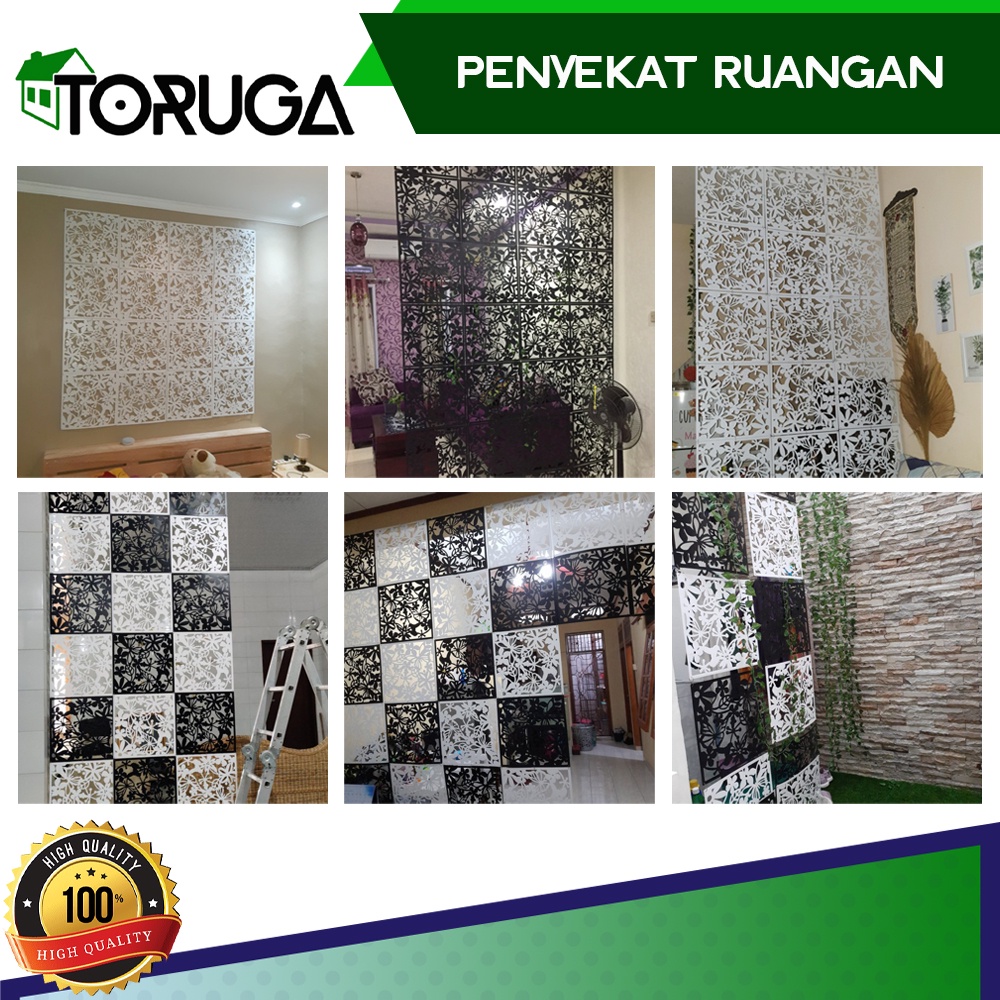 Penyekat Ruangan Vintage 3D PVC Tirai Gantung Dekorasi Penghalang Tembok Dinding