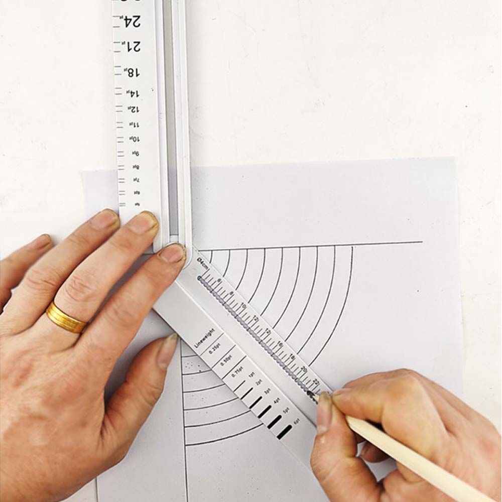 LANFY Transparent Protractor Plastic Drawing Tool Rectangle Ruler 30cm Simple Style Angle Stationery Supplies Student Compass parallel Ruler/Multicolor