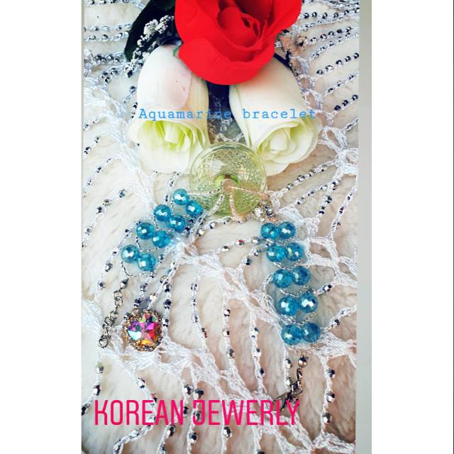 Gelang untuk biomini terbuat dari crystal swarovski asli gelang korea gelang kristal gelang hongkong