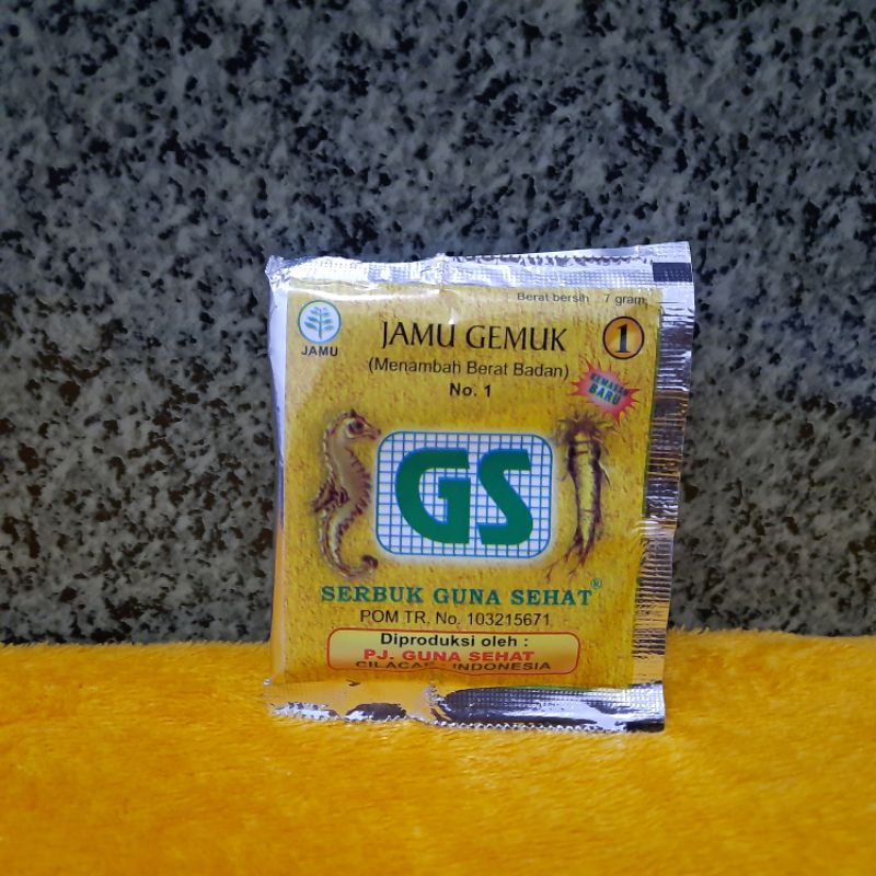 

(ORIGINAL) HERBAL JAMU GEMUK SERBUK GUNA SEHAT GS || MENAMBAH NAFSU MAKAN, MENAMBAH BERAT BADAN, MENYEMBUHKAN MAG, LEMES, DARAH RENDAH || HALAL, ORIGINAL, MURAH, BPOM