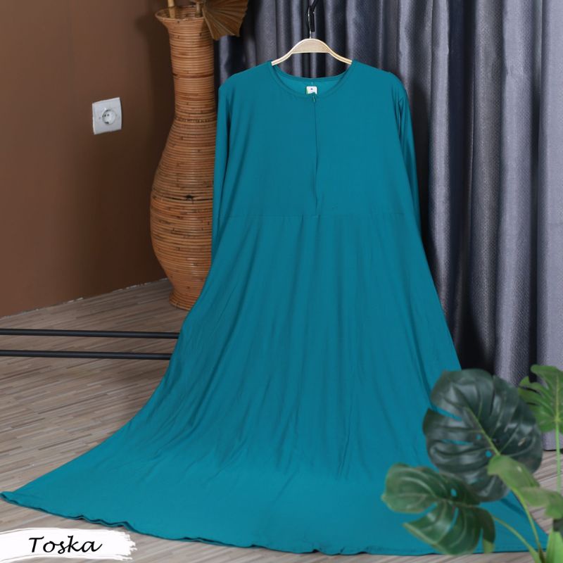 Baju Gamis Jersey Maxi Maxy Dress BIG Size Ukuran XL XXL XXXL 3XL 5XL LD120 LD140 SUPER JUMBO Polos 