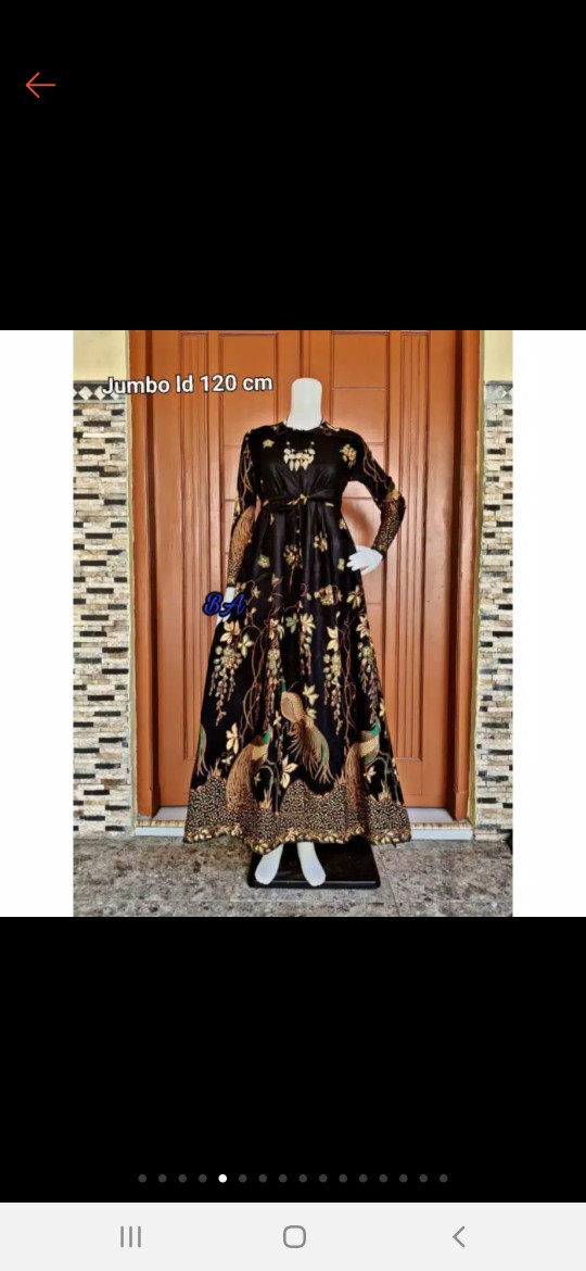 Gamis Batik Jumbo Original Kembang Rumput