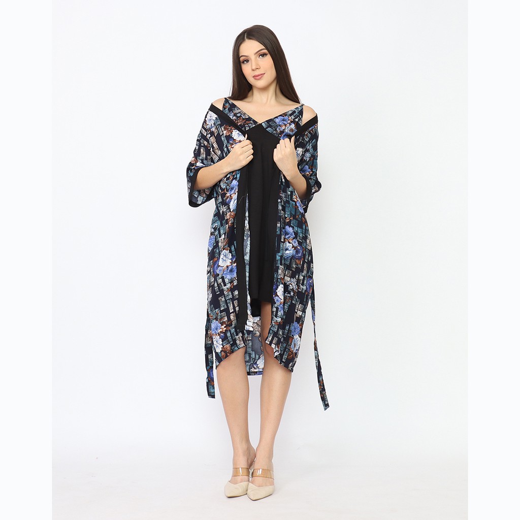 660573-Cynthia Vintange Flower Kimono Set 2 In 1 All Size
