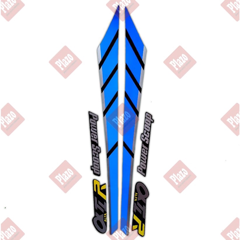 stiker body striping set motor yamaha alfa 1990 biru
