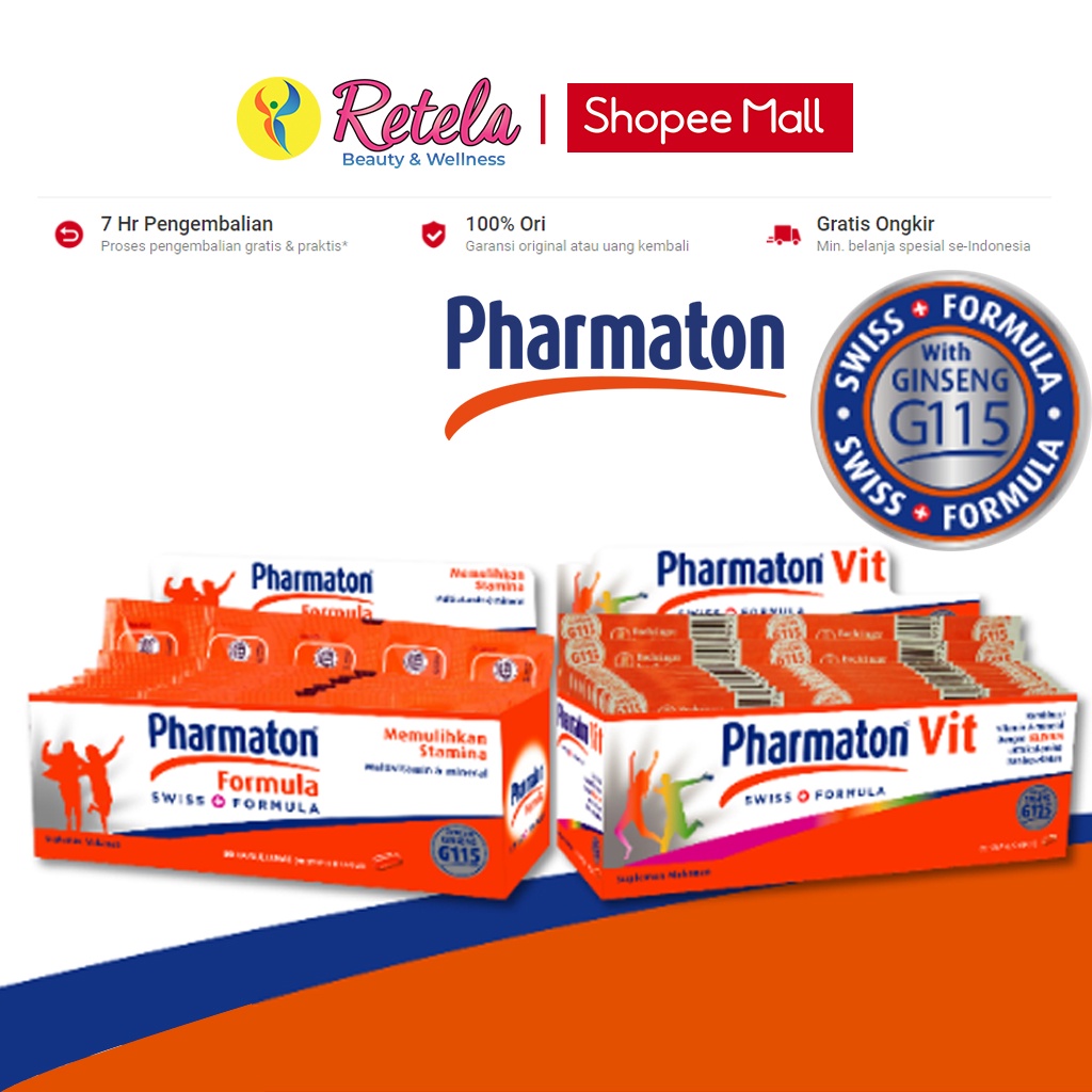 Pharmaton Formula - Vit With Selenium / Jaga Stamina / Daya Tahan Tubuh / Suplemen Kesehatan