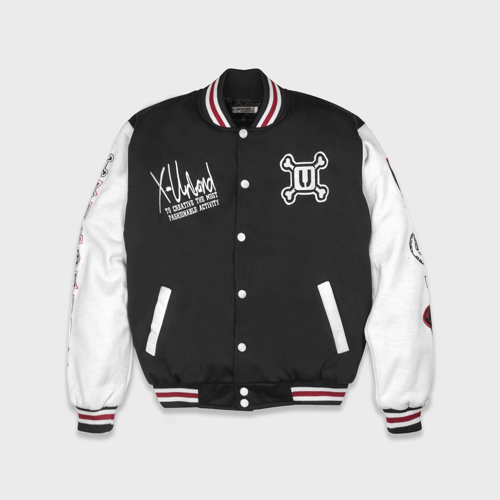 Jaket Varsity - Jaket Bomber Baseball Dragon Ronin Full Bordir