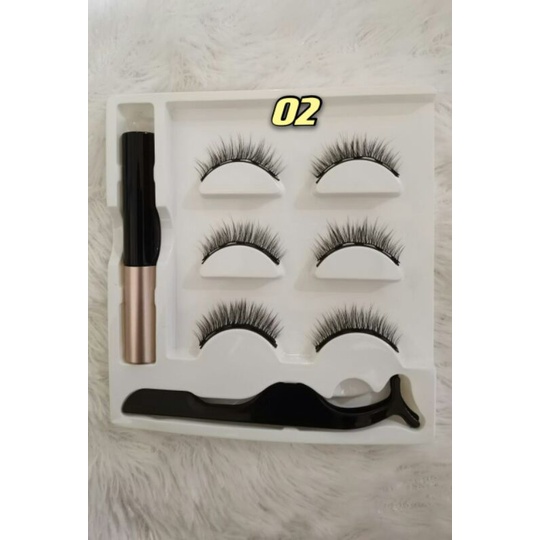 [COD] Bulu mata magnet 3 pasang set . bulu mata palsu magnetik magnet 3D . PREMIUM BULU MATA MAGNET 3 PASANG MAGNETIC EYELASH