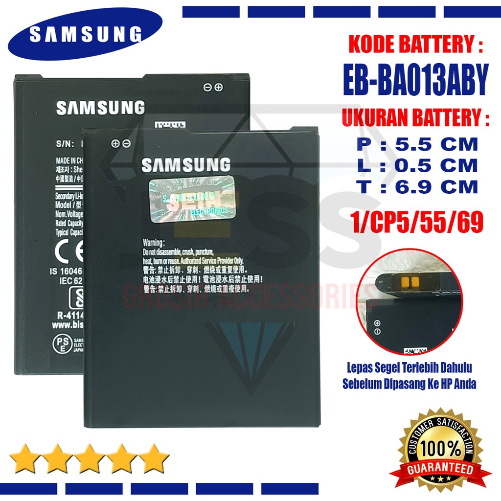 Baterai Battery Original SAMSUNG Galaxy A01 Core &amp; A01Core &amp; A013F &amp; A013G &amp; SM-A013F &amp; SM-A013G &amp; M01 CORE &amp; SM-M013F &amp; M01CORE &amp; SM-M013G &amp; M013F &amp; M013G Kode Batre EB-BA013ABY