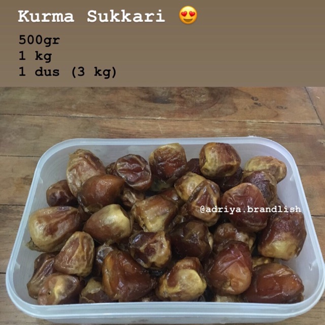 

{BISA COD} Kurma Sukkari Al Qaseem 1 dus 1 kg 500gr