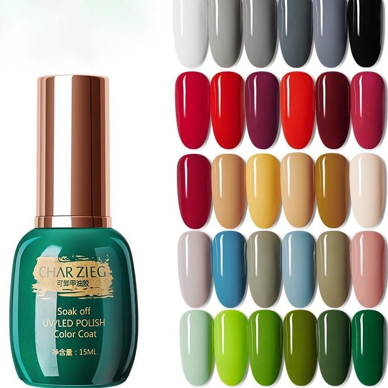 CHARZIEG JELLY TRANSPARAN COLOR / CHARZIEG MILKY WHITE 15ml UV Led Soak Off Gel Polish Kutek Gel 15ml / Jelly /Transparent READY / Kutek Gel / UV Gel Polish