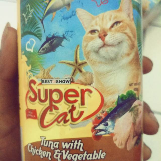 MAKANAN KUCING BASAH SUPER CAT 400 GRAM KALENG - SUPER CAT MURAH - SUPER CAT KALENG 400 GRAM