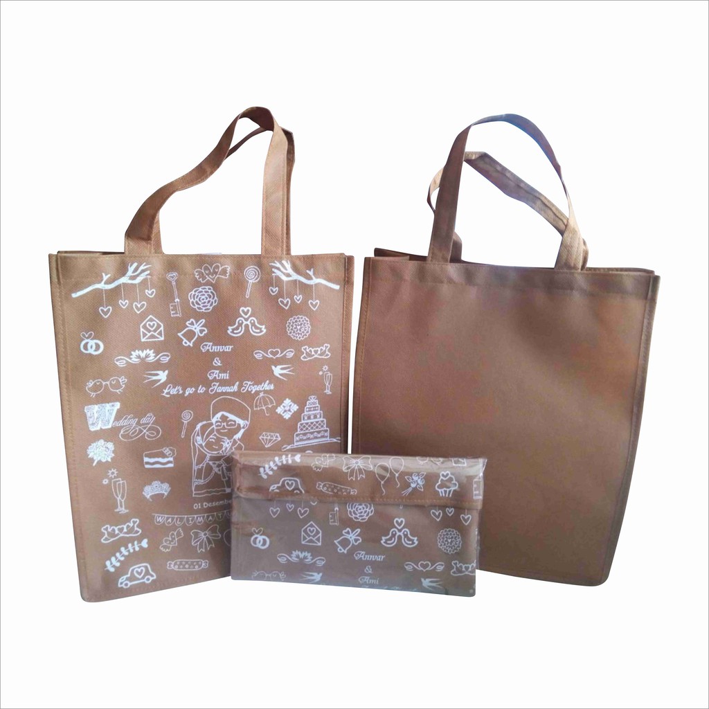 Souvenir Pernikahan Elegan Souvenir Tas Ada Lebar Samping