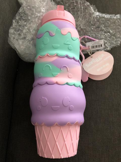 Sale!! Smiggle Ball Silicon Drink Bottle / Smiggle Icecream / Smiggle Silicon Squish Bottle