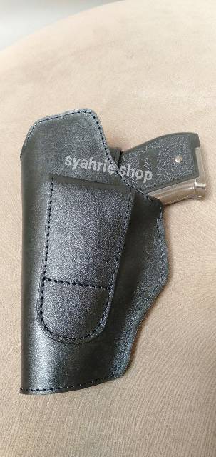 Holster sarung pistol kulit fn