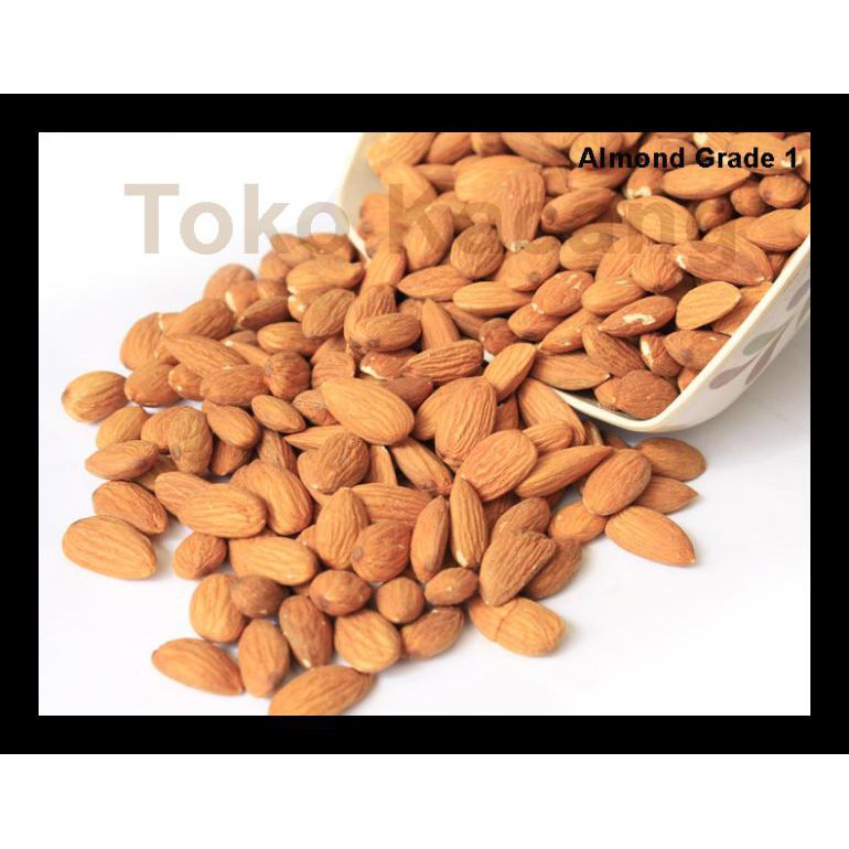 

READY! KACANG ALMOND MENTAH 1KG TERMURAH