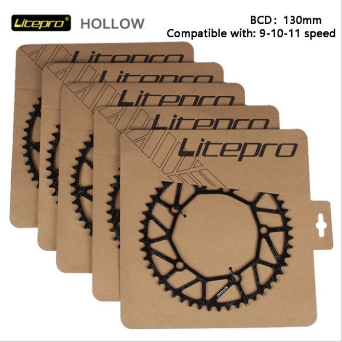 Chainring Litepro Narrow wide 50T BCD130 mm - Hitam