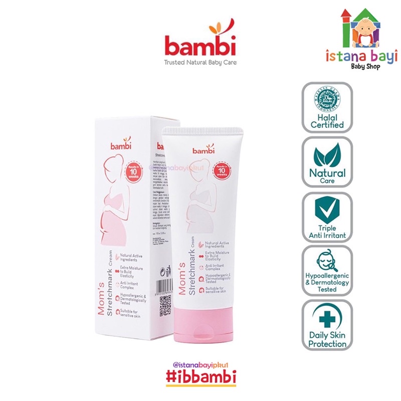 Bambi Mom Stretchmark Cream 100 ml - krim penghilang Strechmark ibu