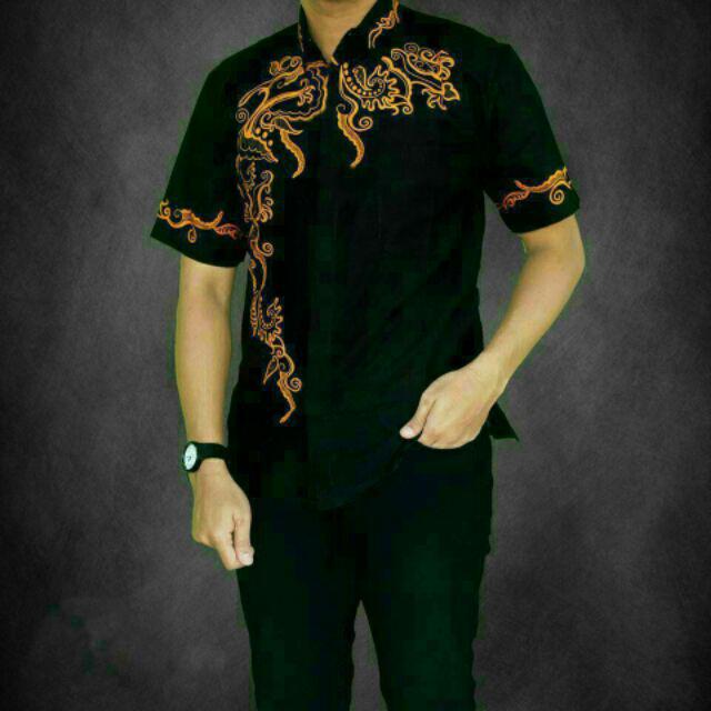 Kemeja Batik Pria Lenganpendek Baju Batik Bunga Kriting Ksb66 Batik Bagus Keren