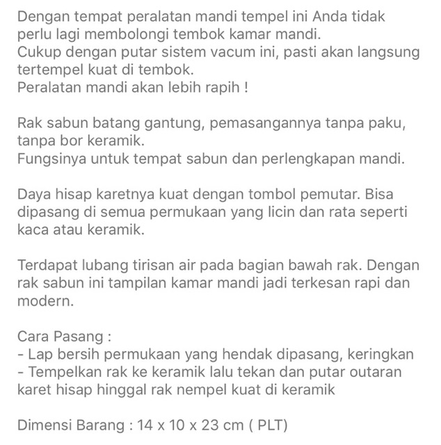 RAK SABUN TEMPEL VACUM TANPA PAKU 2 SUSUN / TEMPAT GANTUNG SERBAGUNA