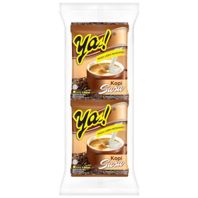 

ya kopi susu 1 renteng 10 sachet @28gr