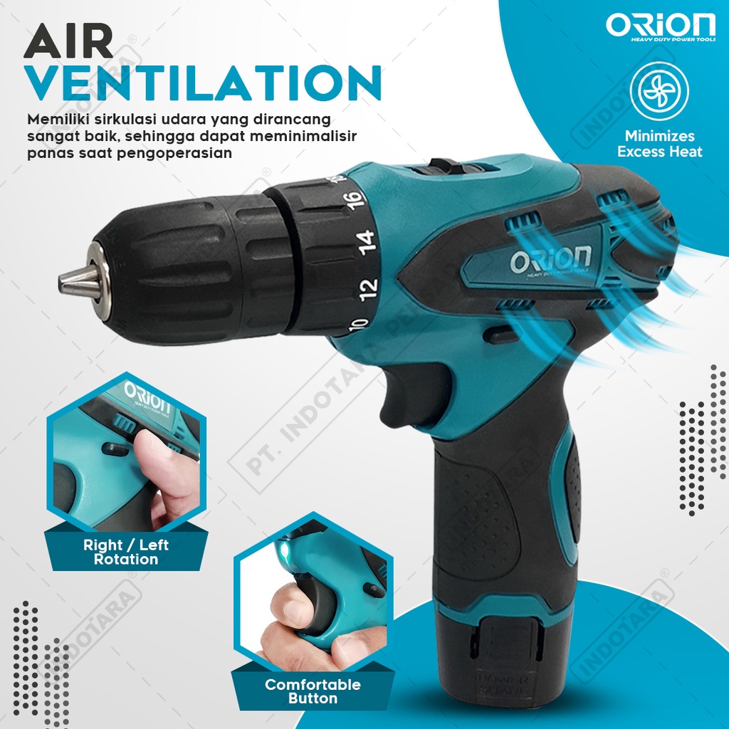 Mesin Bor Baterai Tangan / Orion Cordless Drill CD6650P