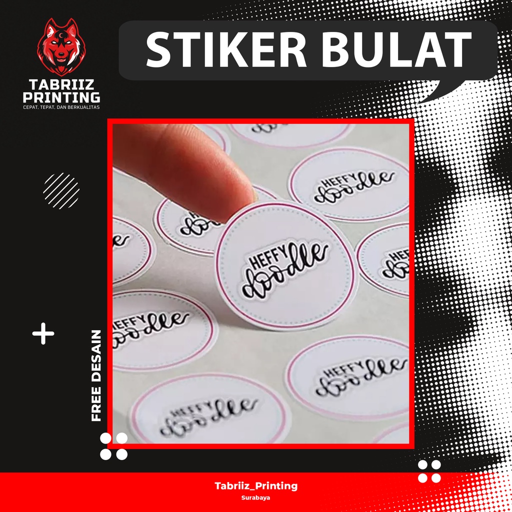 

[TABRIIZ PRINTING Stiker Label/ Stiker Souvenir Transparant Harga Terjangkau Surabaya