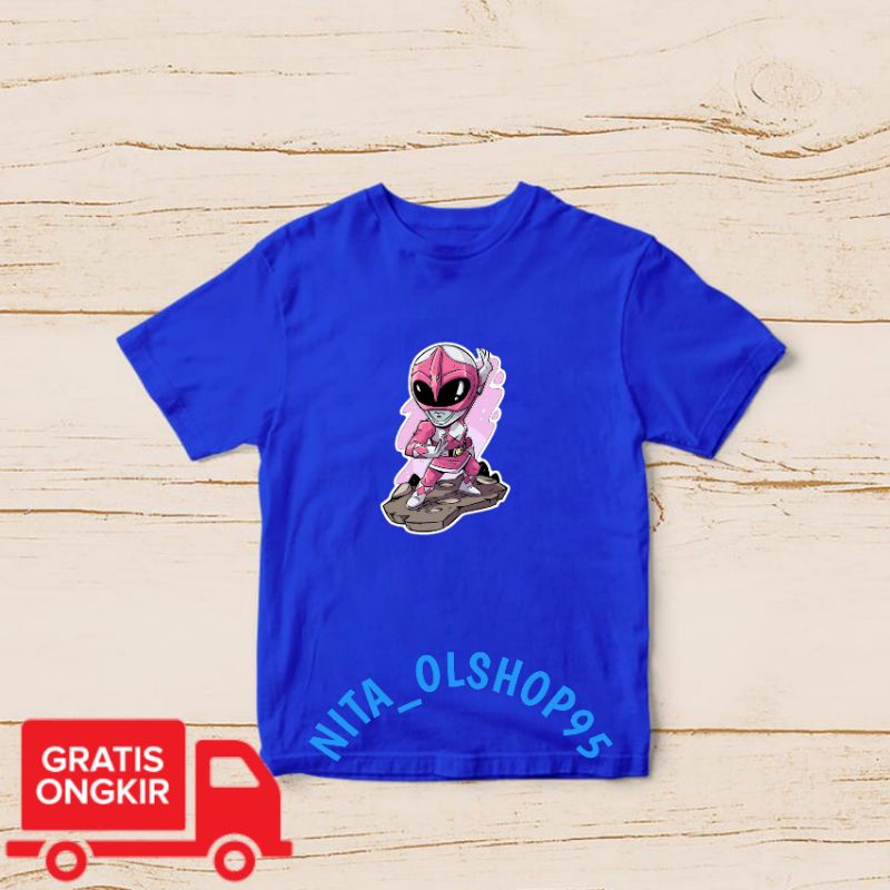 baju anak karakter , baju anak power rangers, terbaru