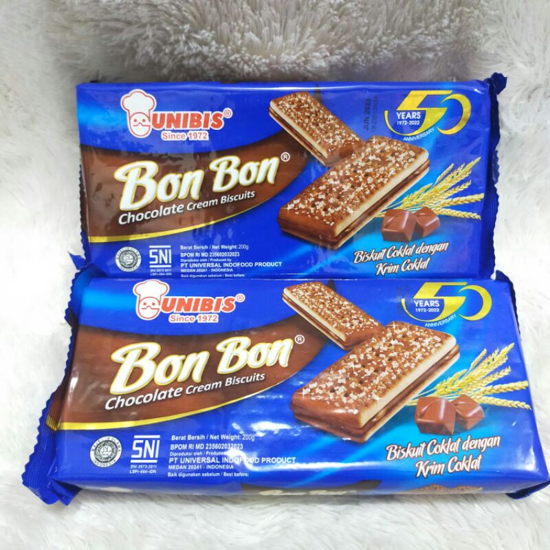 

biskuit coklat dengan krim coklat unibis bon bon lezat murah - biscuitd sandwich enak