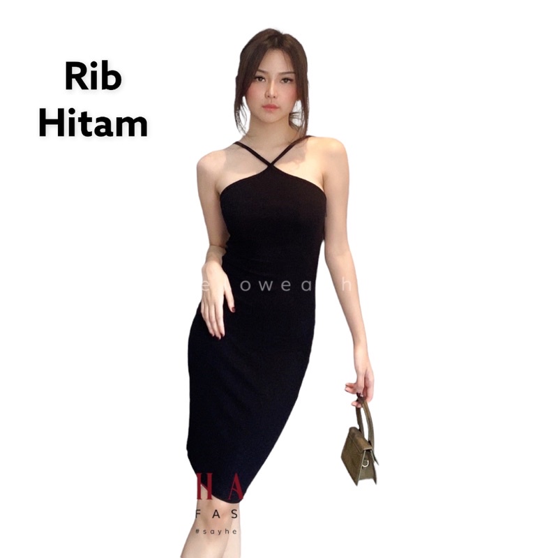 dress wanita rajut panjang