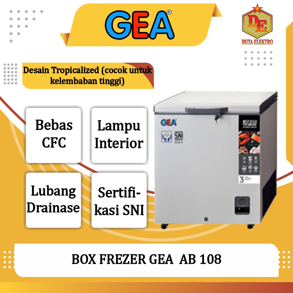 Box Freezer Gea AB 108 Chest Freezer 100 Liter