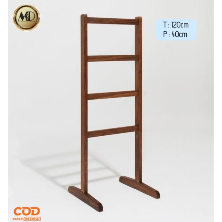 Rak Handuk stand tangga kayu/ Rak handuk kayu ( 15 )
