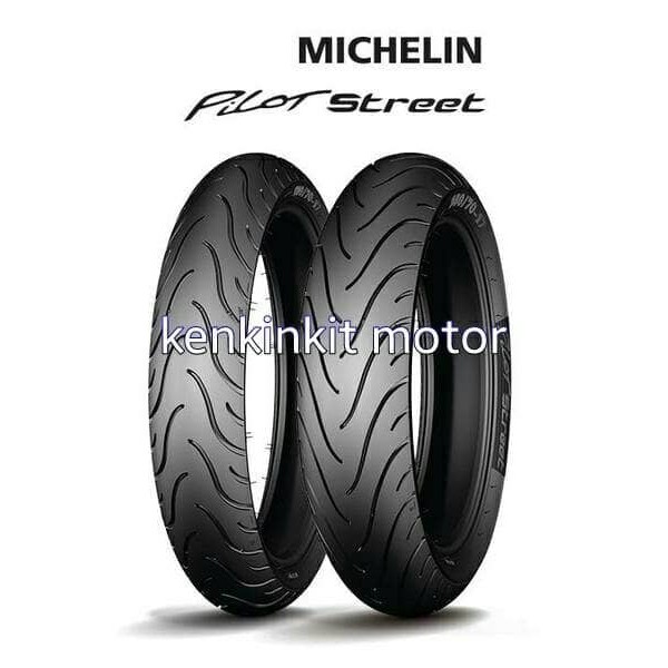 PAKET -  BAN MICHELIN 90/80-17 dan 100/80-17 PILOT STREET - TUBELESS