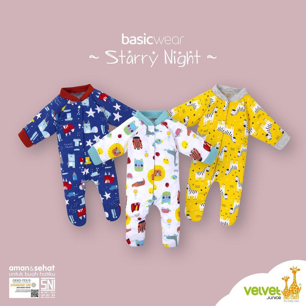 VELVET SETELAN MOTIF STARRY NIGHT / VELVET / SETELAN BAYI