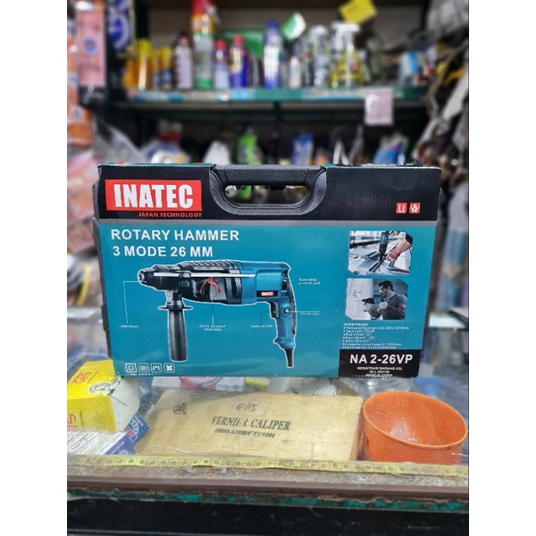BOR 3 FUNGSI bisa bor dan bobok Rotary Hammer 26MM INATEC pro NA2-26VP