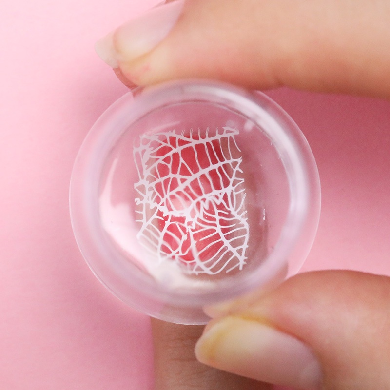 Born PRETTY Stempel Kuku Bahan Silikon Jelly Transparan Dengan Tutup Untuk Nail Art