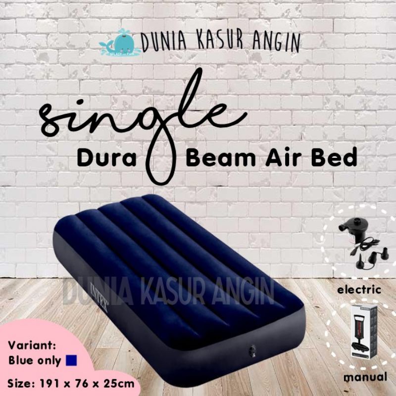 DKA_ PAKET KASUR ANGIN SINGLE INTEX DURABEAM /  KASUR LIPAT