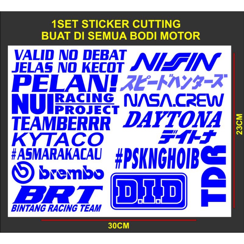 stiker motor 1set