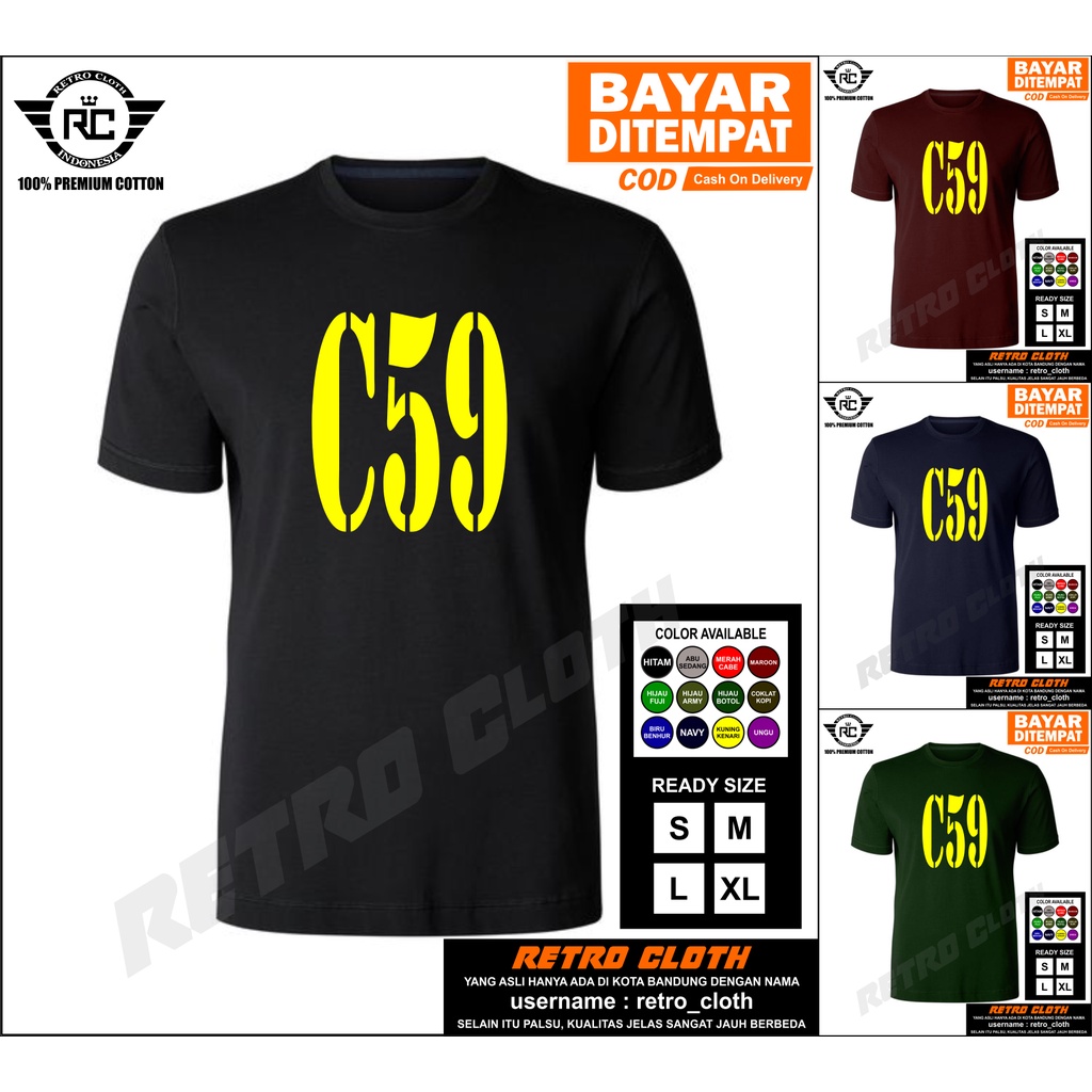 C59 / Kaos Tshirt Baju Pria Combed 30s Distro C59 1