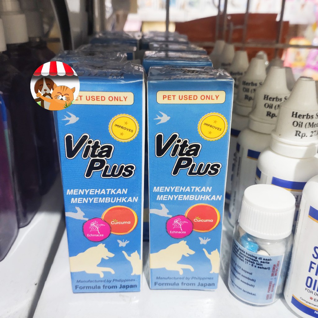 Vita Plus Vitamin Kucing Anjing Kelinci 30ml Multivitamin Vitaplus