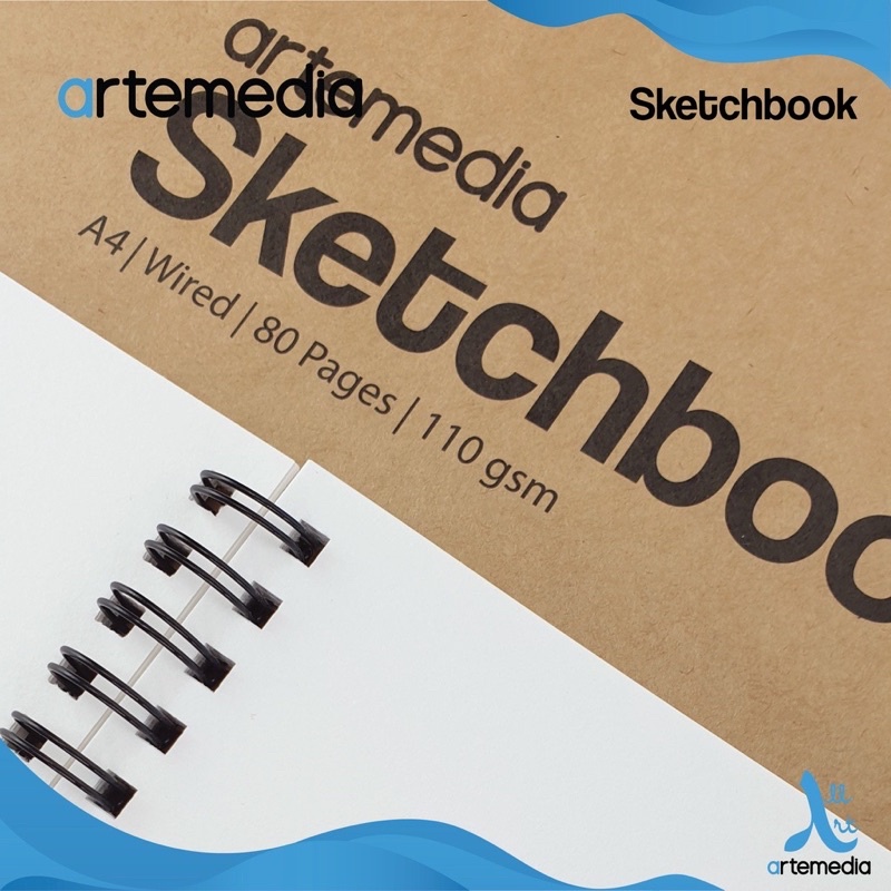 

RK Artemedia Spiral Sketchbook A5 A4 Wired Craft Cover Jilid Buku Sketsa