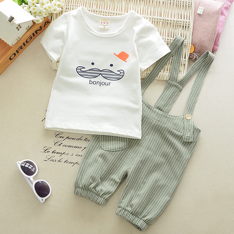 Overall Baju Anak Import Mustache Kumis