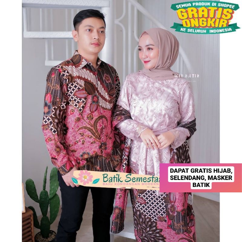 SET KEBAYA COUPLE KEBAYA BRUKAT MODERN TUNANGAN PESTA COUPLE WISUDA KAPEL WANITA BROKAT MODERN