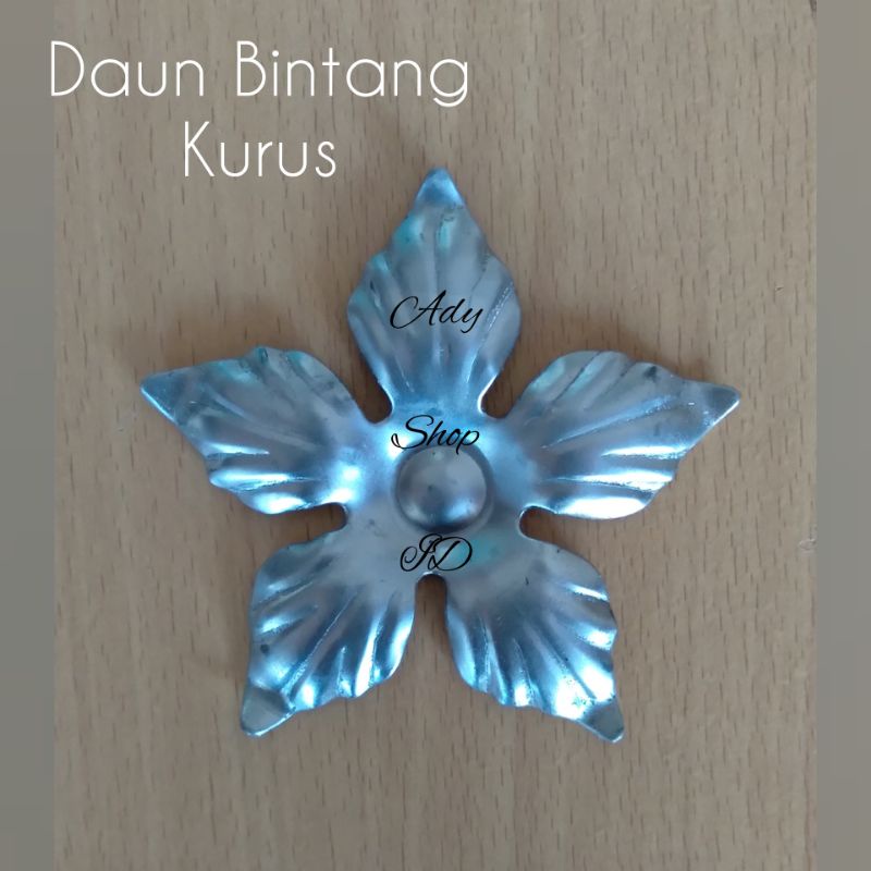 ornamen pagar besi aksesoris bunga bintang pelat besi