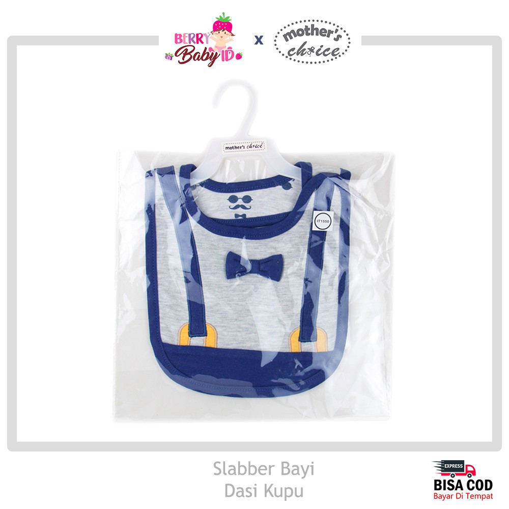 Mother's Choice Slabber Bayi Bib Celemek Makan Dasi Kupu MCH022 Berry Mart