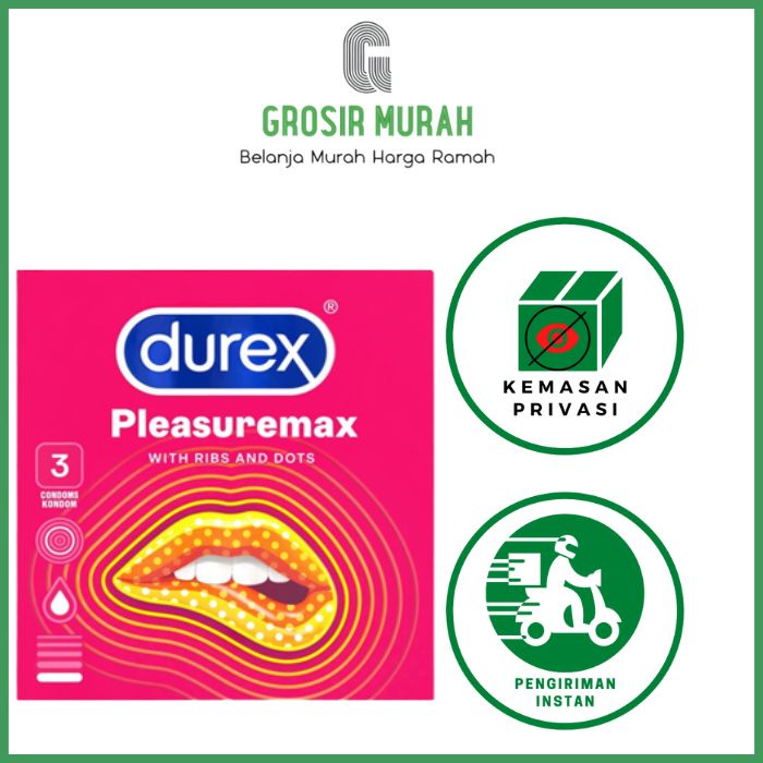 Jual Durex Pleasuremax 3s Kondom Bertextur Dot Dan Garis Shopee